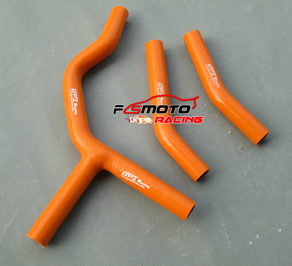 Orange SILICONE Radiator HOSE FOR KTM 125/200/250/300 SX/SXS/EXC/MXC/XC 2003-06