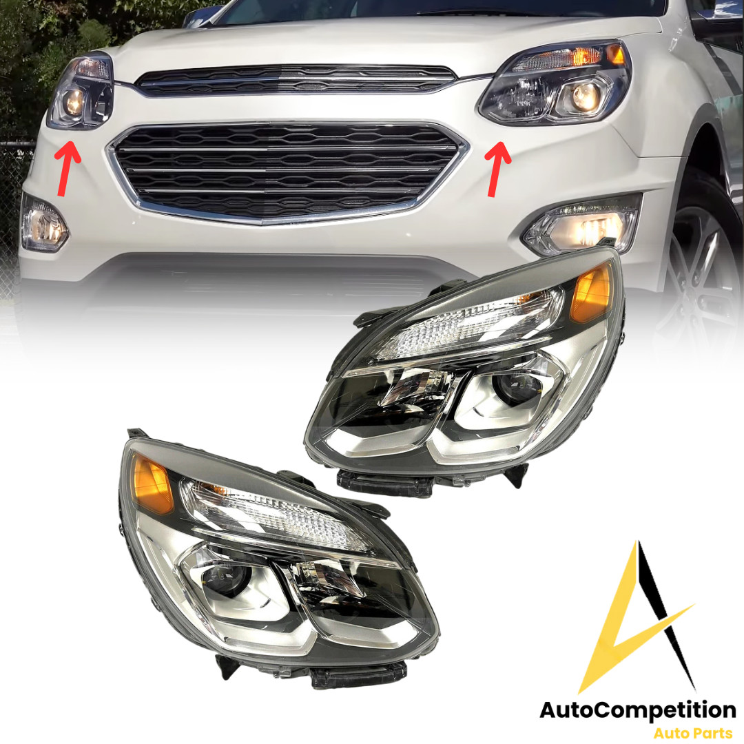 For 2016 2017 Chevrolet Equinox Front Headlights lamp Assembly Left Right Pair