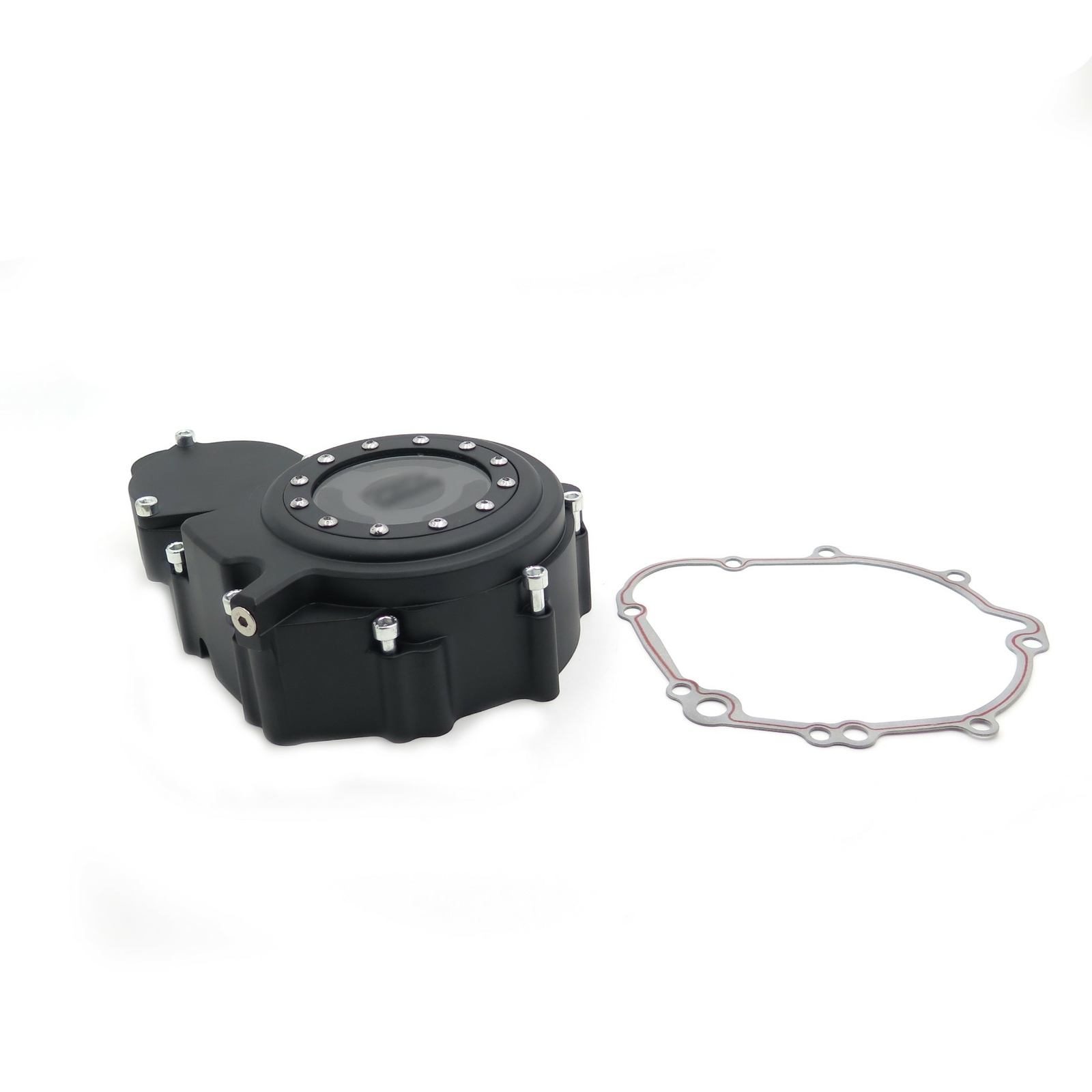Black Left Engine Stator Cover See Thru For Suzuki 06-16 GSXR 600 750 Gasket cle