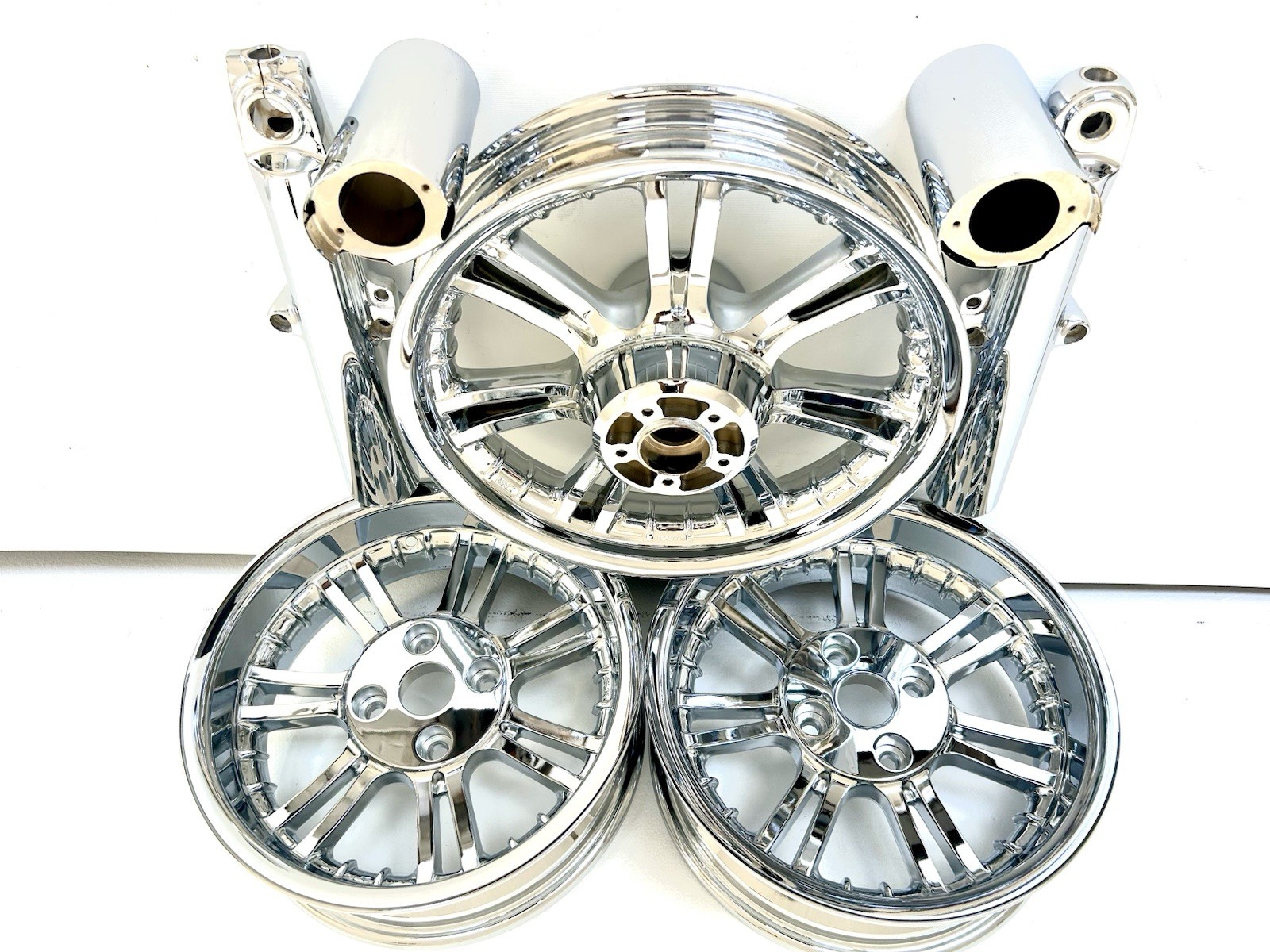 HARLEY CVO TRI GLIDE WHEELS TRIKE CHROME FORKS LEGS 2009-25 OUTRIGHT OEM