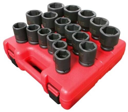 Sunex Tools 4684 3/4 Drive 17 Piece Metric Standard Impact Socket Set New!