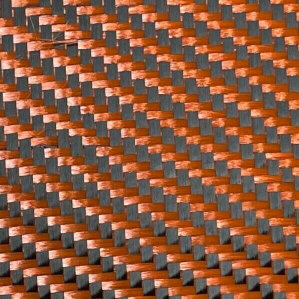 50″ Orange Carbon Fiber Color Hybrid Cloth (3k, 5.7oz, 50″ x 36″)
