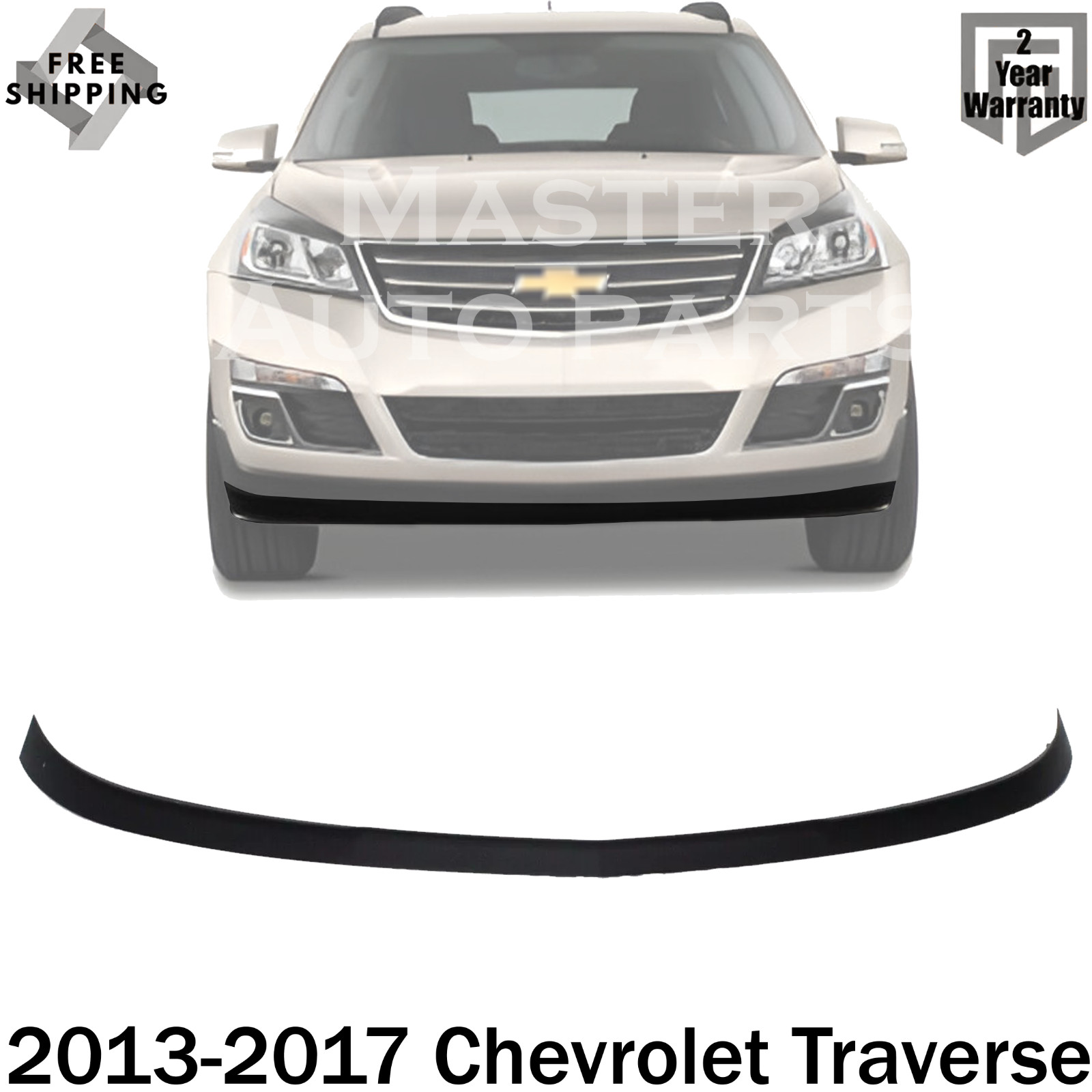 NEW Front Lower Valance Air Deflector Textured For 2013-2017 Chevrolet Traverse