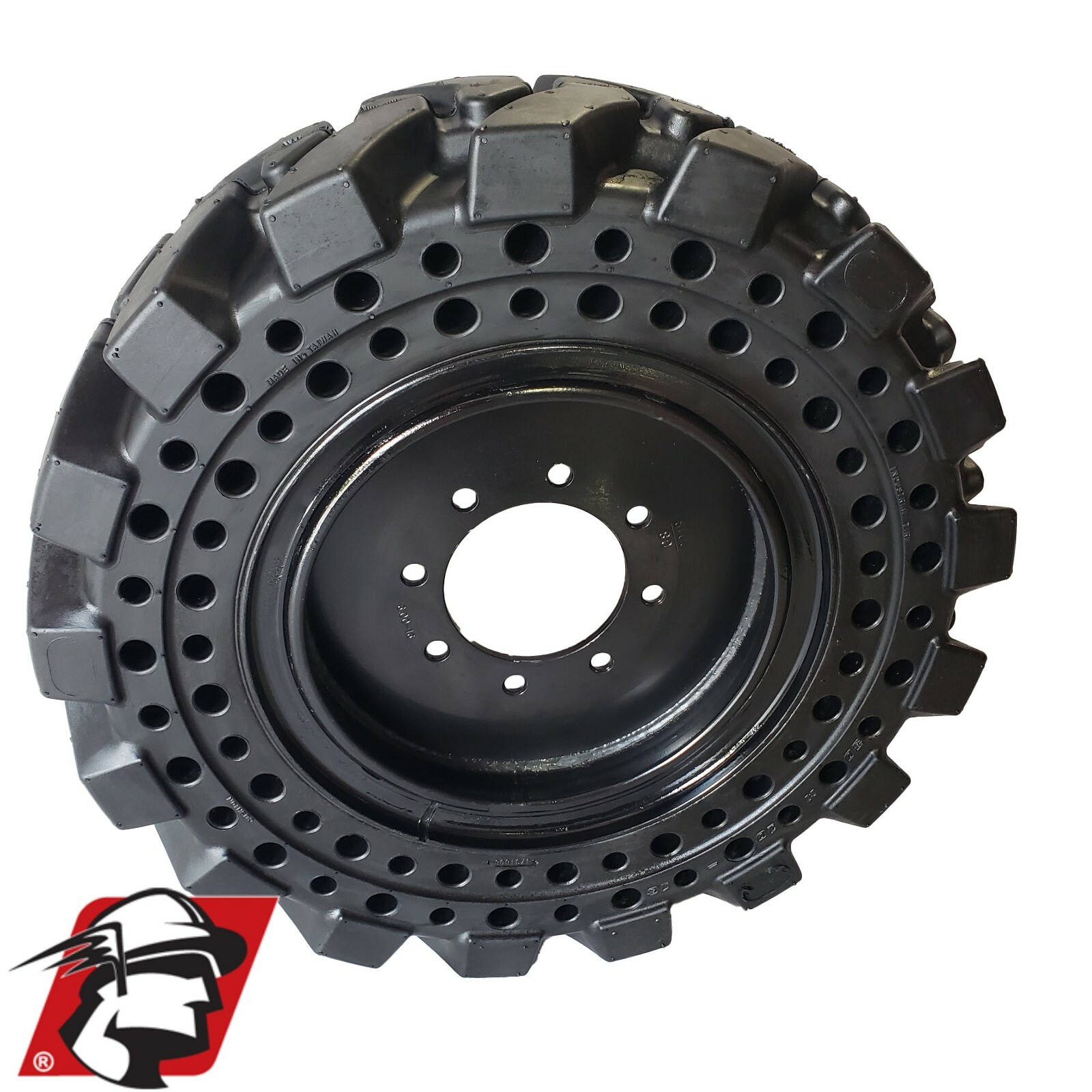 10×16.5 Maximizer GT Solid Tires Flat Proof Set of 4 With Rim for Bobcat