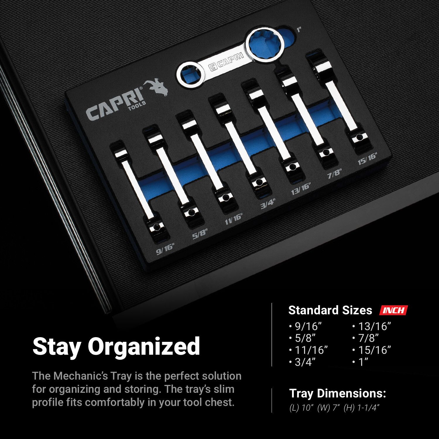 Capri Tools 1/2 in. Drive Torque Adapter Set, 12-Point Box End, SAE, 8-Piece
