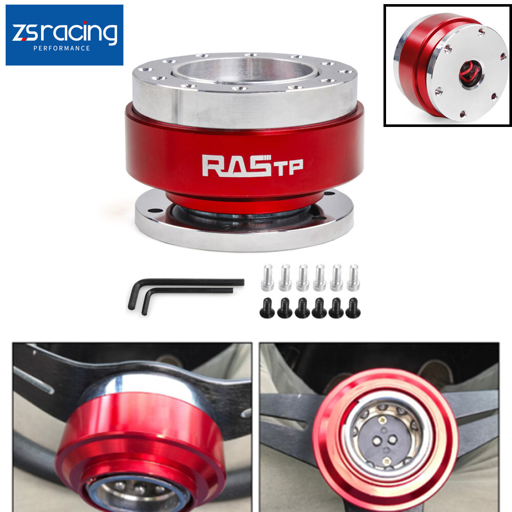 Red Universal Car Steering Wheel Quick Release HUB Adapter Snap Off Boss Kit