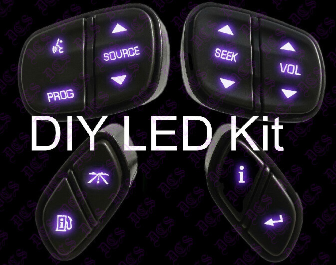 DIY PURPLE LED Upgrade Kit – Silverado/Suburban Steering Wheel Switches Control