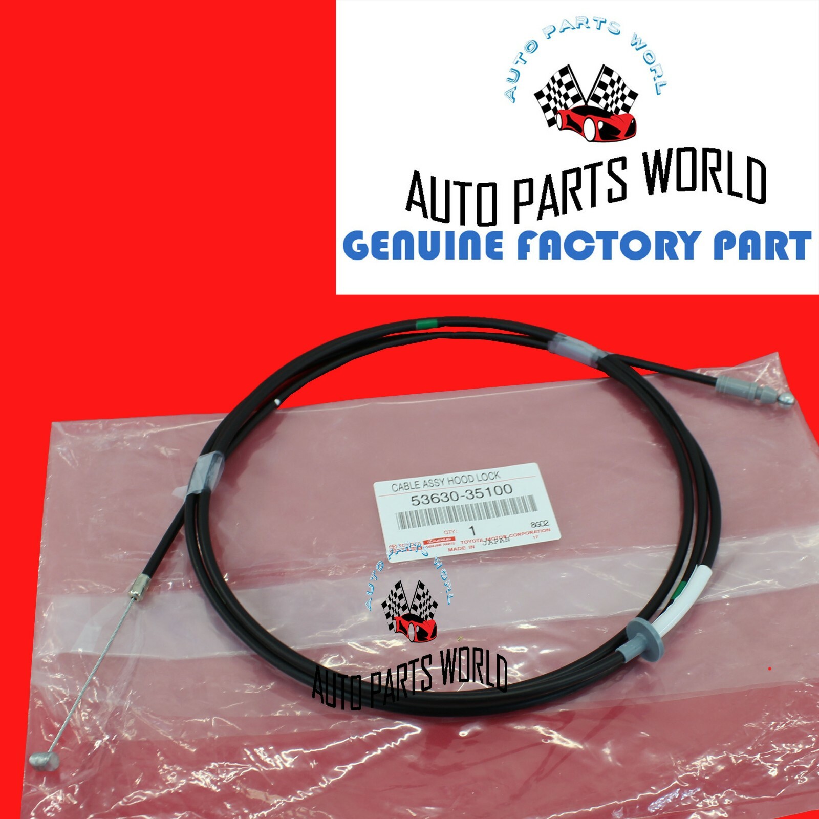 GENUINE OEM TOYOTA 2013-2018 RAV4 FRONT HOOD LOCK RELEASE CABLE 53630-42110
