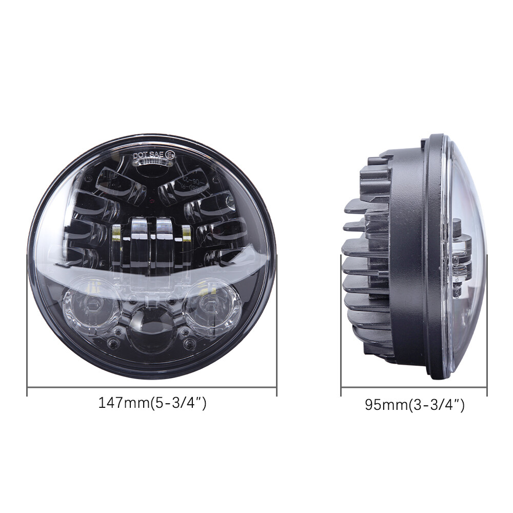 5.75″ 5-3/4″ LED Headlight Hi/Lo Turn Signal For Ice Bear Mad Dog 150cc Scooters