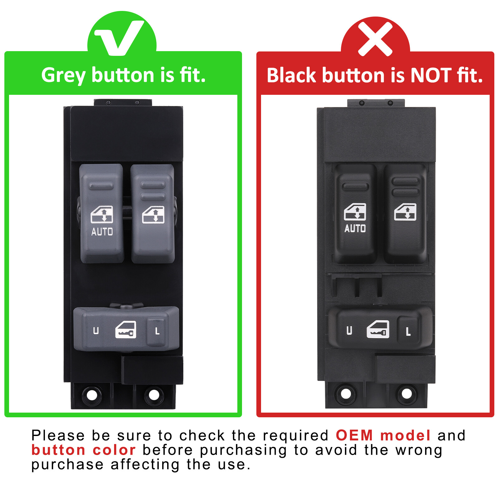 Window Switch Control for 1999-2002 Chevrolet Chevy Silverado GMC Sierra15047637