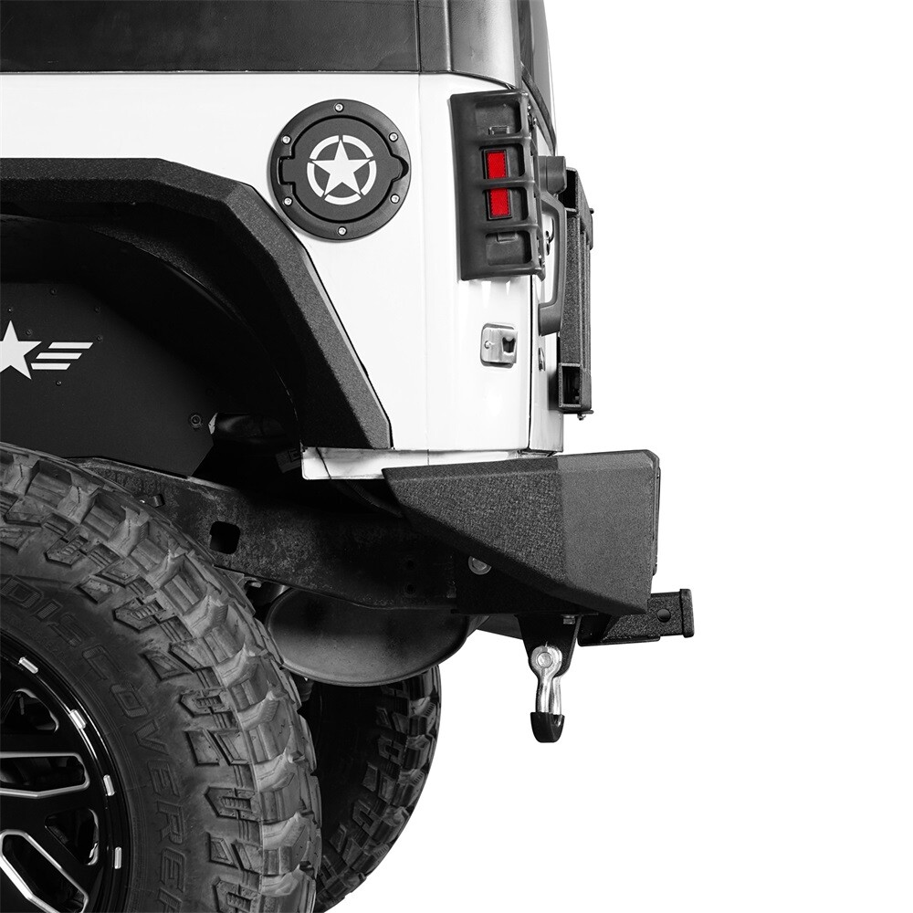 Fit Jeep Wrangler JK/JKU 2007-2018 Replaced Steel Front/Rear Bumper w/Led Lights