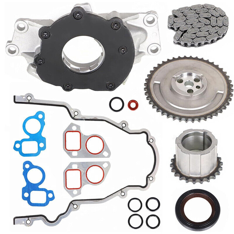 M295 High Volume Oil Pump Kit w/ Gaskets & Timing Chain For GM LS 4.8L 5.3L 6.0L