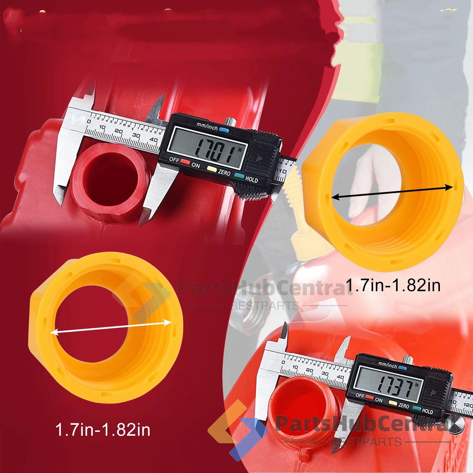5x Gas Can Spout Nozzle Vent Kit Replacement For Plastic Gas Cans Old Style Caps