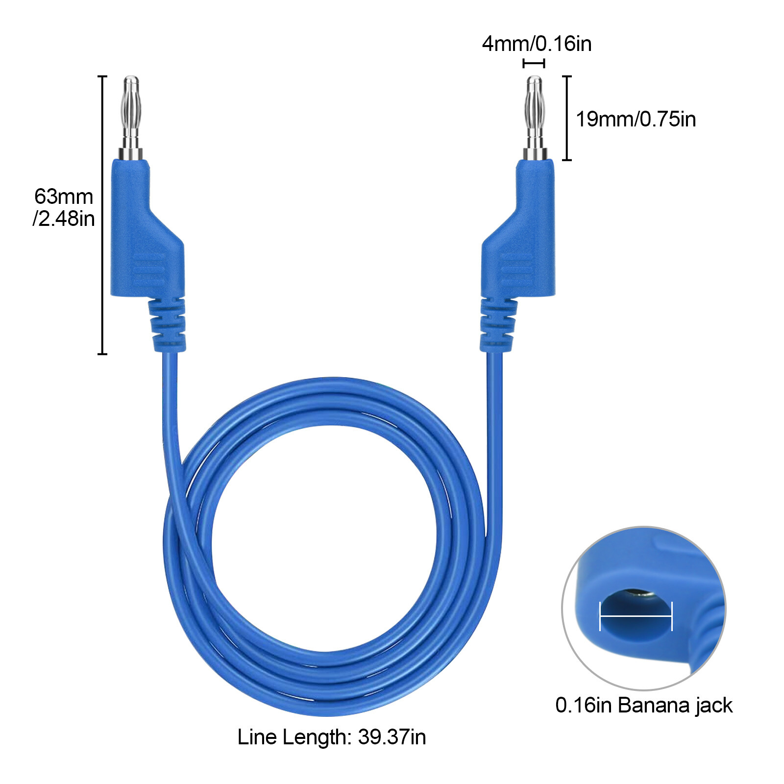 30PCS Auto Multimeter Test Leads Kit 4mm Banana Plug Alligator Clip Probes Cable