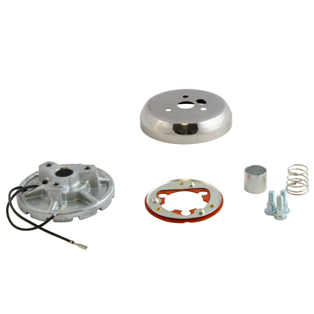 3-Hole Steering Wheel Polished Hub Adapter for Ford Trucks/Vans/Bronco 69-91