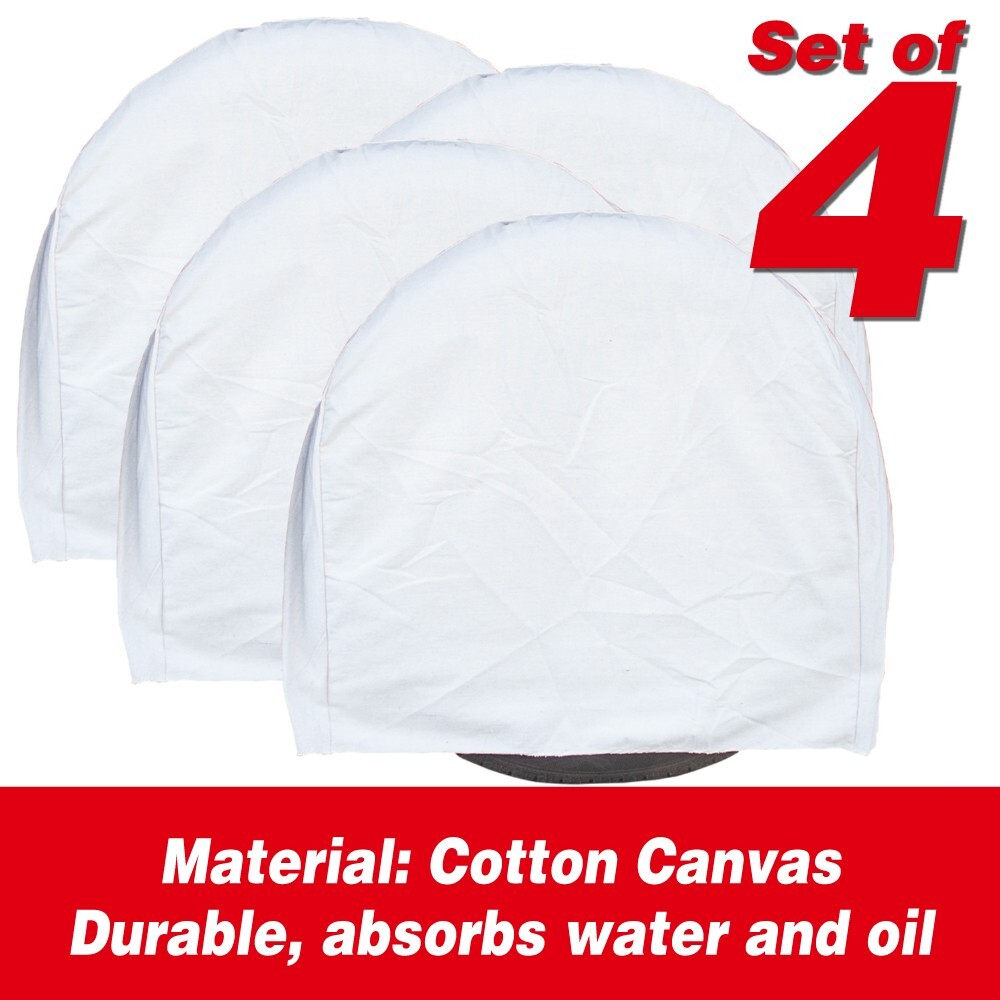 Canvas Wheel Tire Covers Set of 4 Suitable for 27.5 inch Diameter Tire