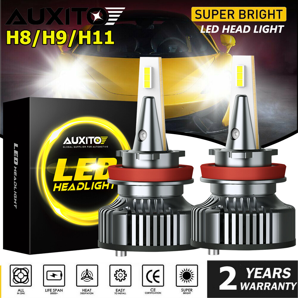 AUXITO H11 LED Headlight Kit Low Beam Bulb Super Bright 6000K 60Days Free Return