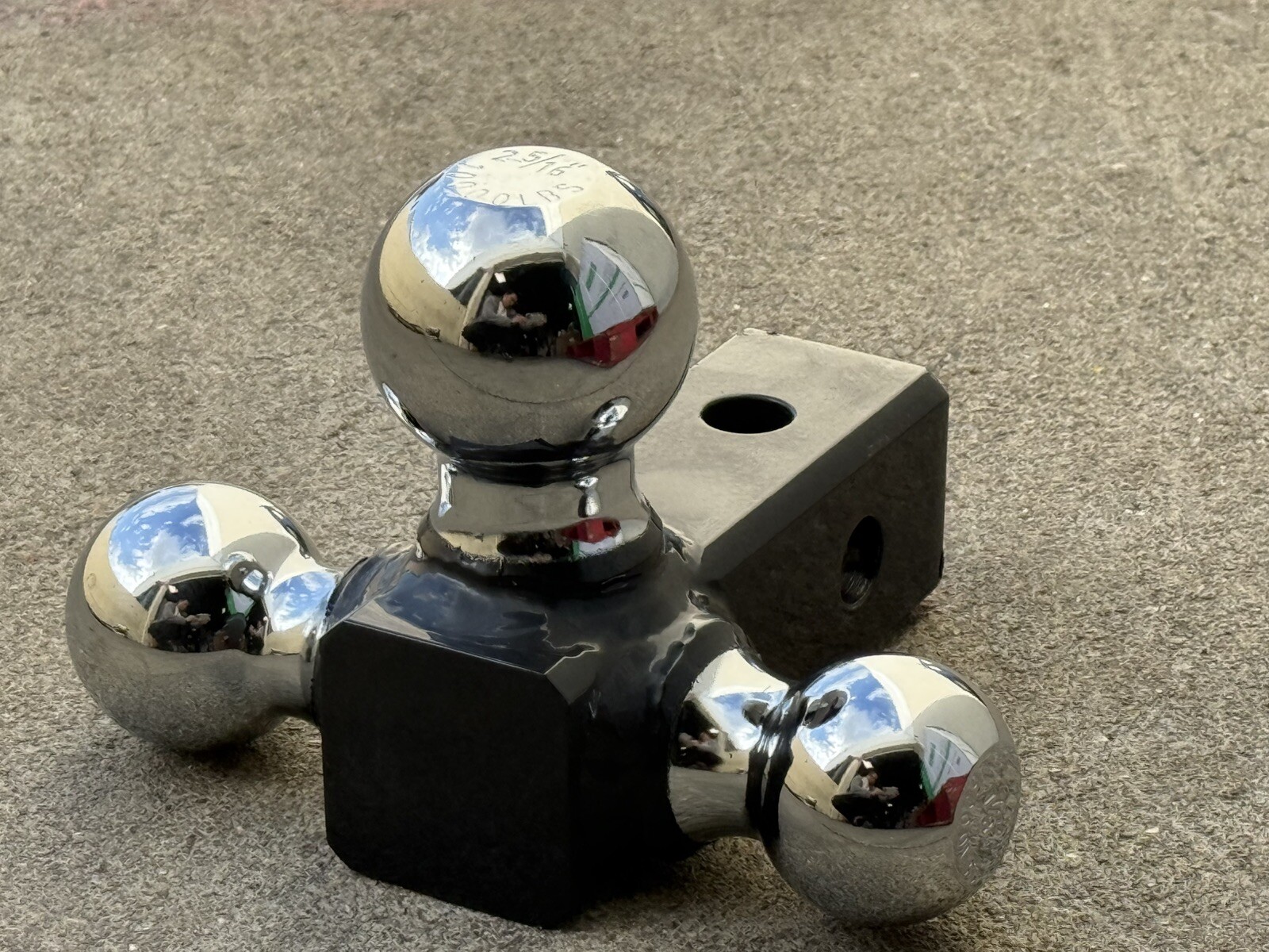 Trailer Hitch Tri-Ball Replacement 1-7/8″ 2″ & 2-5/16″ fit 2” Square Shank