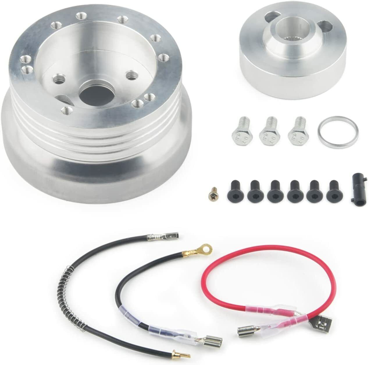 For GM Chevy 5 & 6 Hole Steering Wheel Polished Hub Adapter Flaming River Ididit