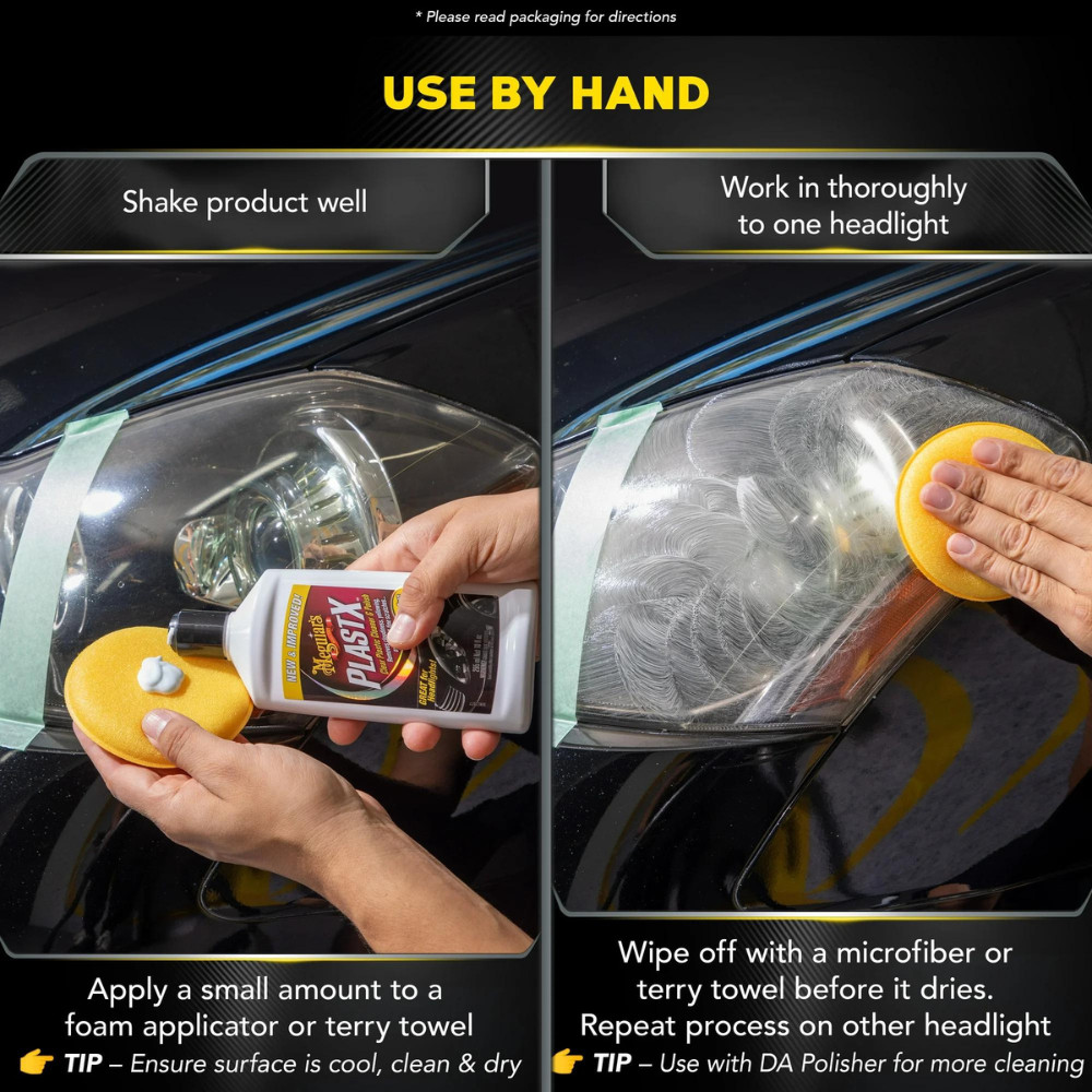 Clear Plastic Cleaner Polish MeguiarS PlastX Headlights Windows Plexiglass, 1 PK