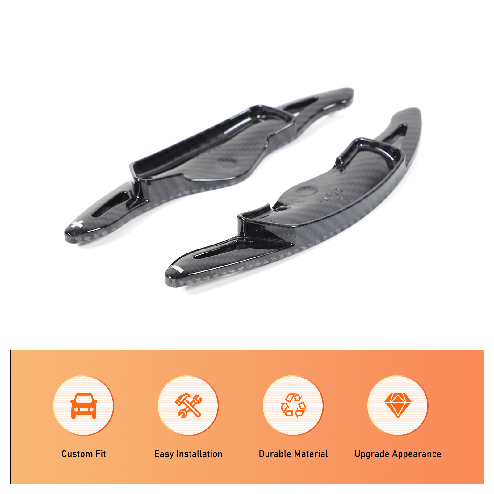 ABS Carbon fiber Steering Wheel Paddle Shifter Extension For Hyundai Genesis G70
