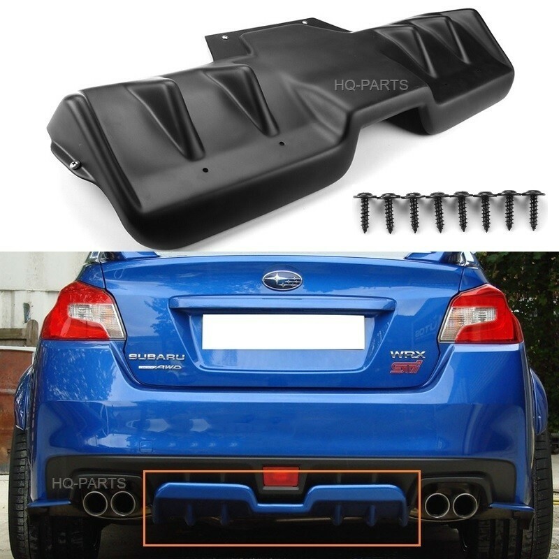For 15-21 WRX STI Rear Bumper Lip Diffuser Splitter Matte Black PP