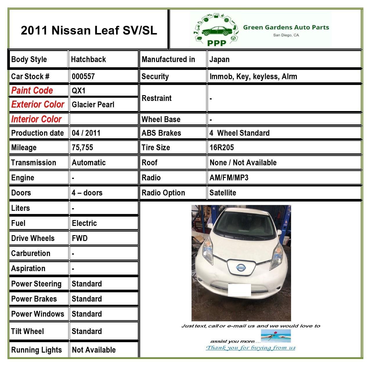 2011 NISSAN LEAF Capacitor Assy Backup Unit-Brake Power Supply 47880-1MG1A OEM