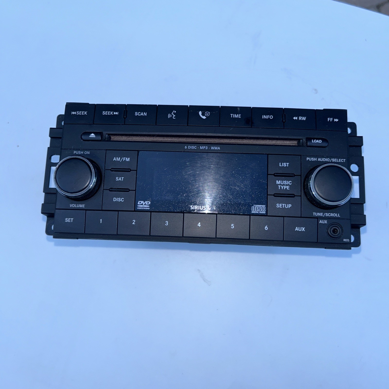07-14 Dodge Chrysler Jeep 6 DVD CD Player MP3 RADIO UConnect AUX REQ 001-003