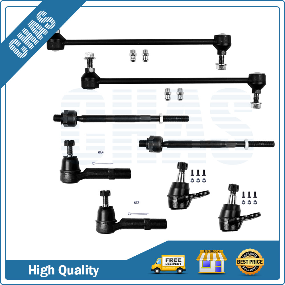 8Pieces Front Tie Rod End Ball Joint For 2009-2016 Chevrolet Traverse GMC Acadia