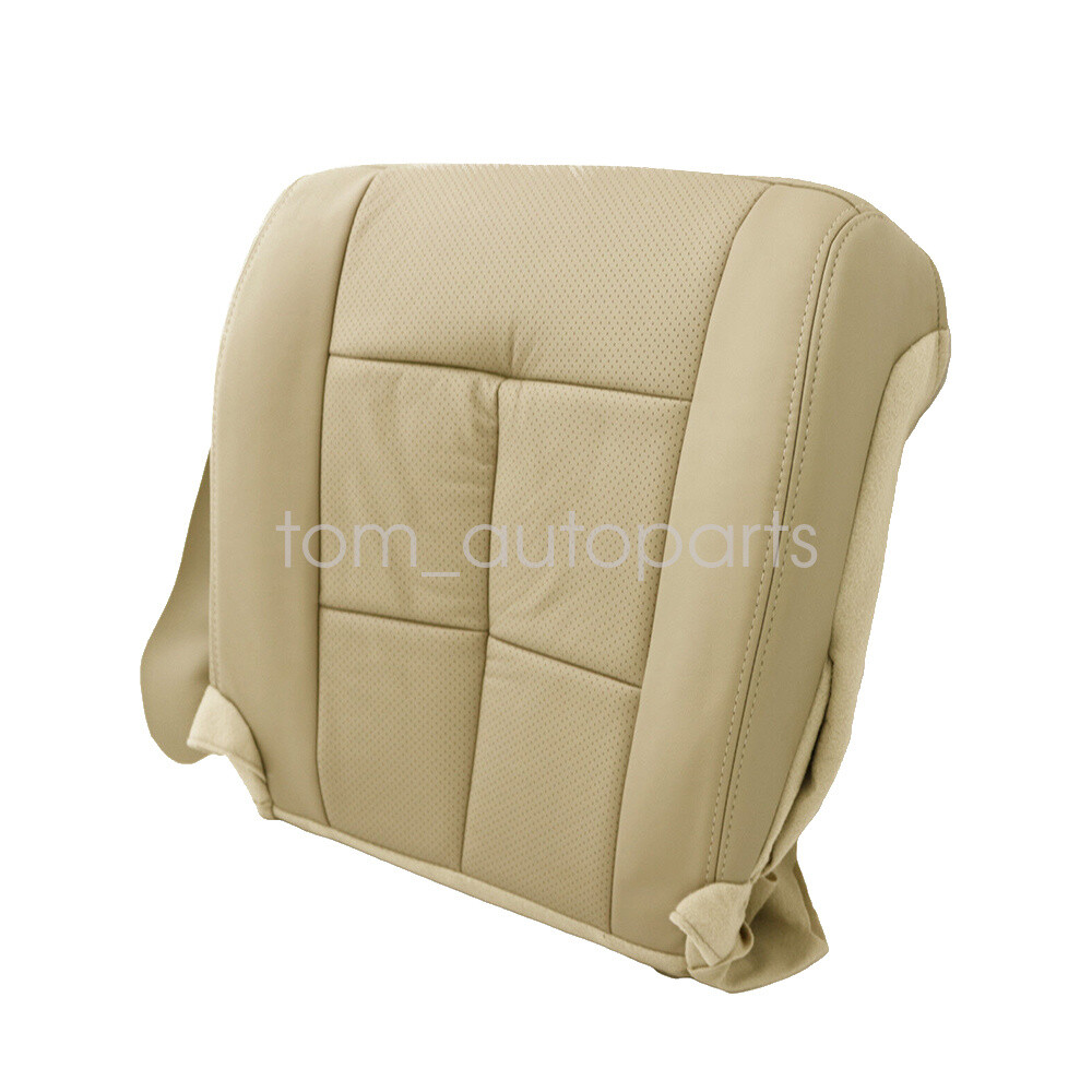Driver Passenger Bottom PERF Leather Seat Cover Tan For 07-14 Lincoln Navigator