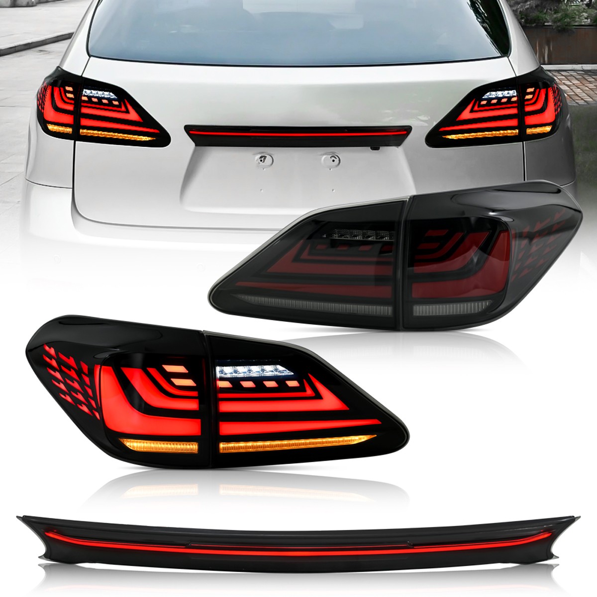 LED Headlights Tail Lights Center Lamp Upgrade Kit For Lexus RX270 RX350 RX450H