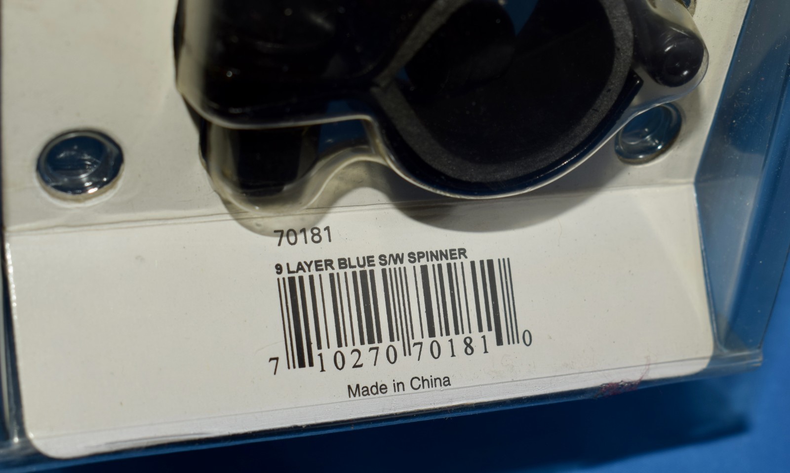 United Pacific Blue & White Acrylic 9 Layer Steering Wheel Spinner #70181 NEW~K2