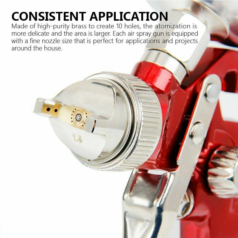 HVLP Air Paint Spray Gun 1.4/1.7/2.0mm For Painting Cars Furniture Wall Repair