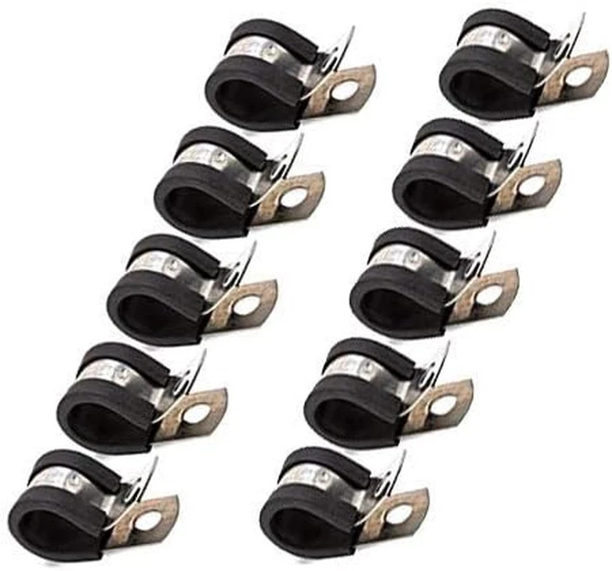 3/8 Fuel Line Tubing Mounting Clamps Stainless Steel Cable Clamp Hardware Rubber