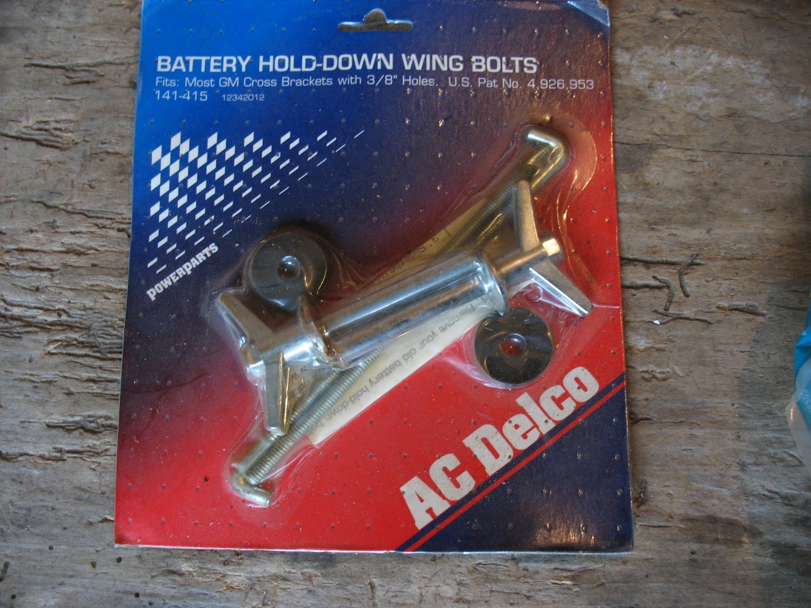 NOS AC Delco Parts Battery Hold down wing bolts 12342012