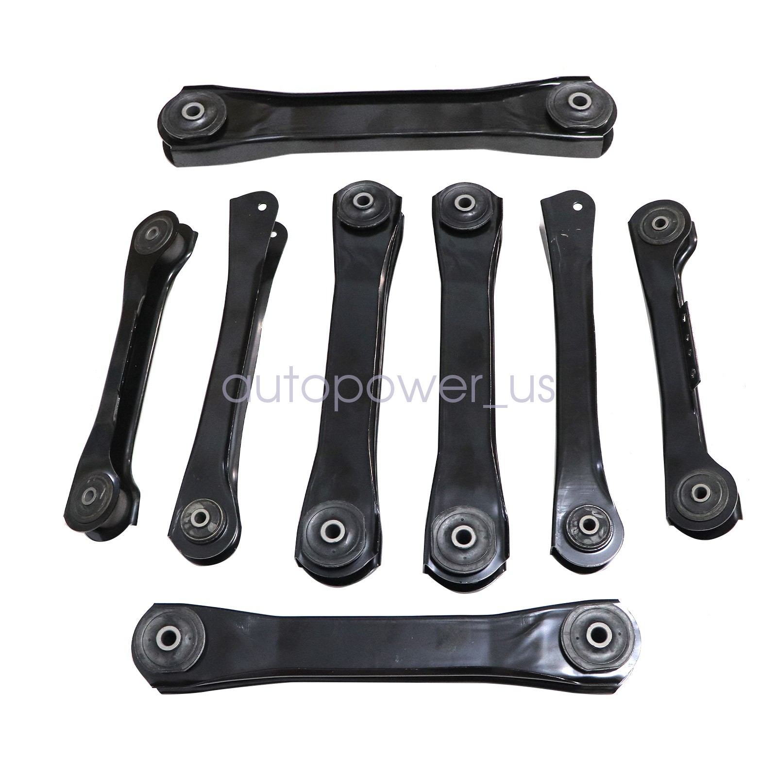 8Pcs Front & Rear Lower & Upper Control Arms For Jeep TJ Wrangler 1997-2006