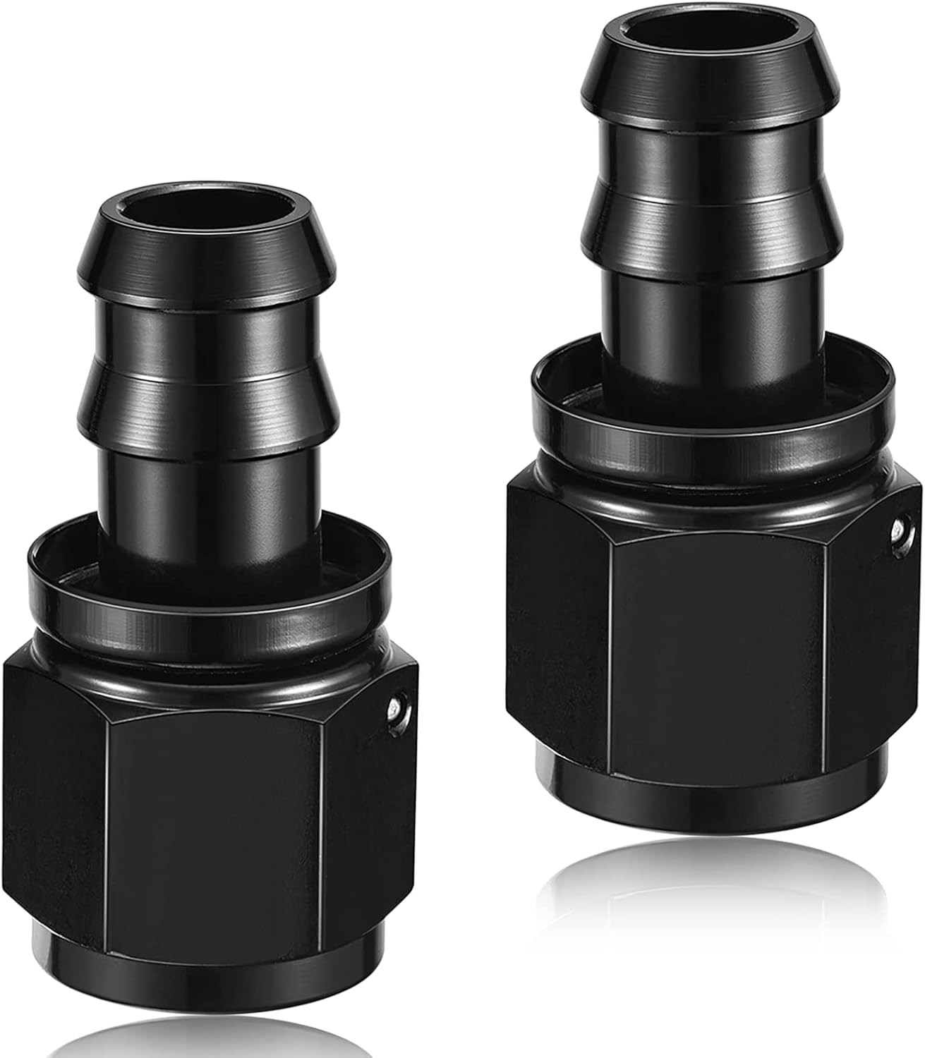 2PCS Straight Push on Lock Hose Fitting 6AN to 3/8″ barb Fitting For Fuel Line