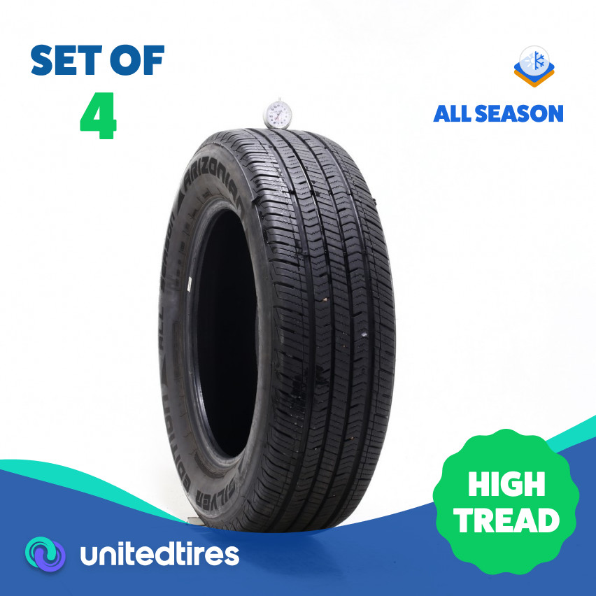 Set of (4) Used 225/65R17 Arizonian Silver Edition 102H – 8-8.5/32