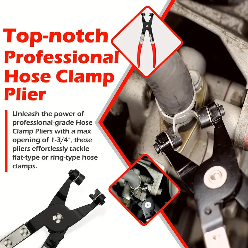 4Pcs Hose Clamp Pliers Remover Kit Water Pipe Fuel Spring RemovalTool PipeClip.