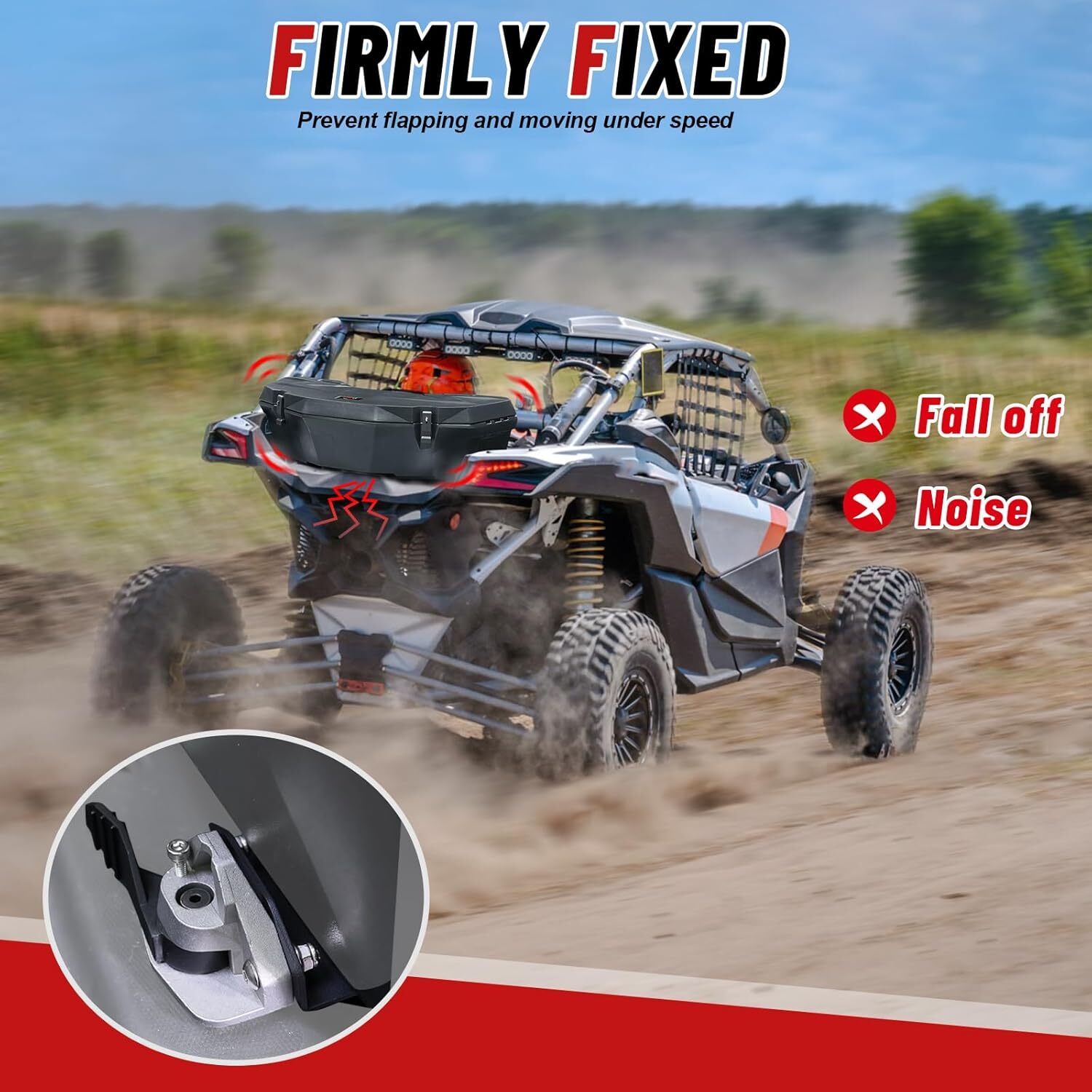 UTV Rear Cargo Storage Box 30L for Can-Am Maverick X3/X3 MAX/Renegade/Commande