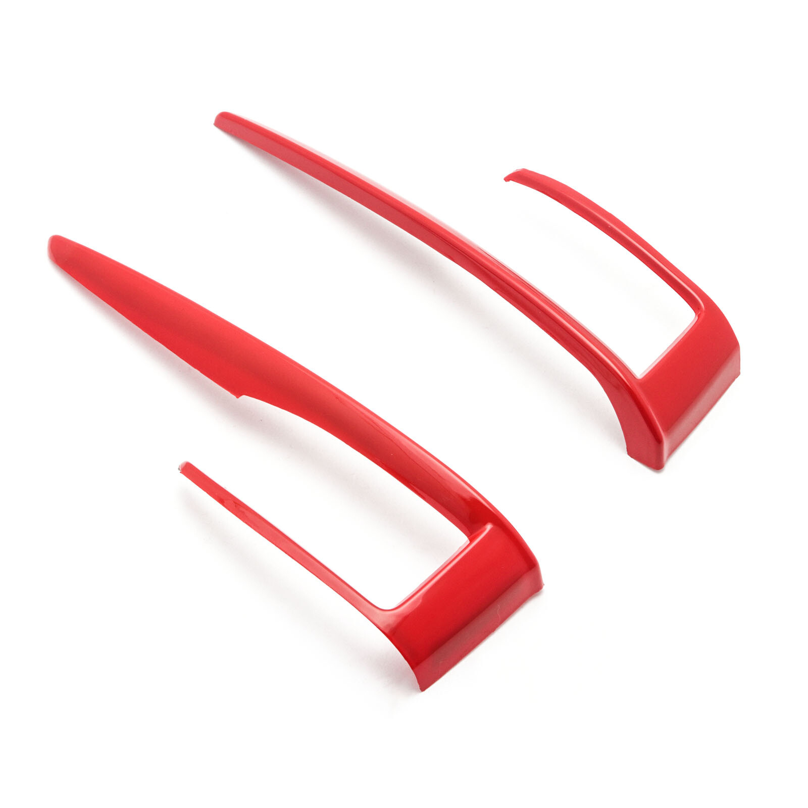 2x Gear Shift Button Panel Cover Trim Sporty Red ABS For Honda Civic 10th Gen