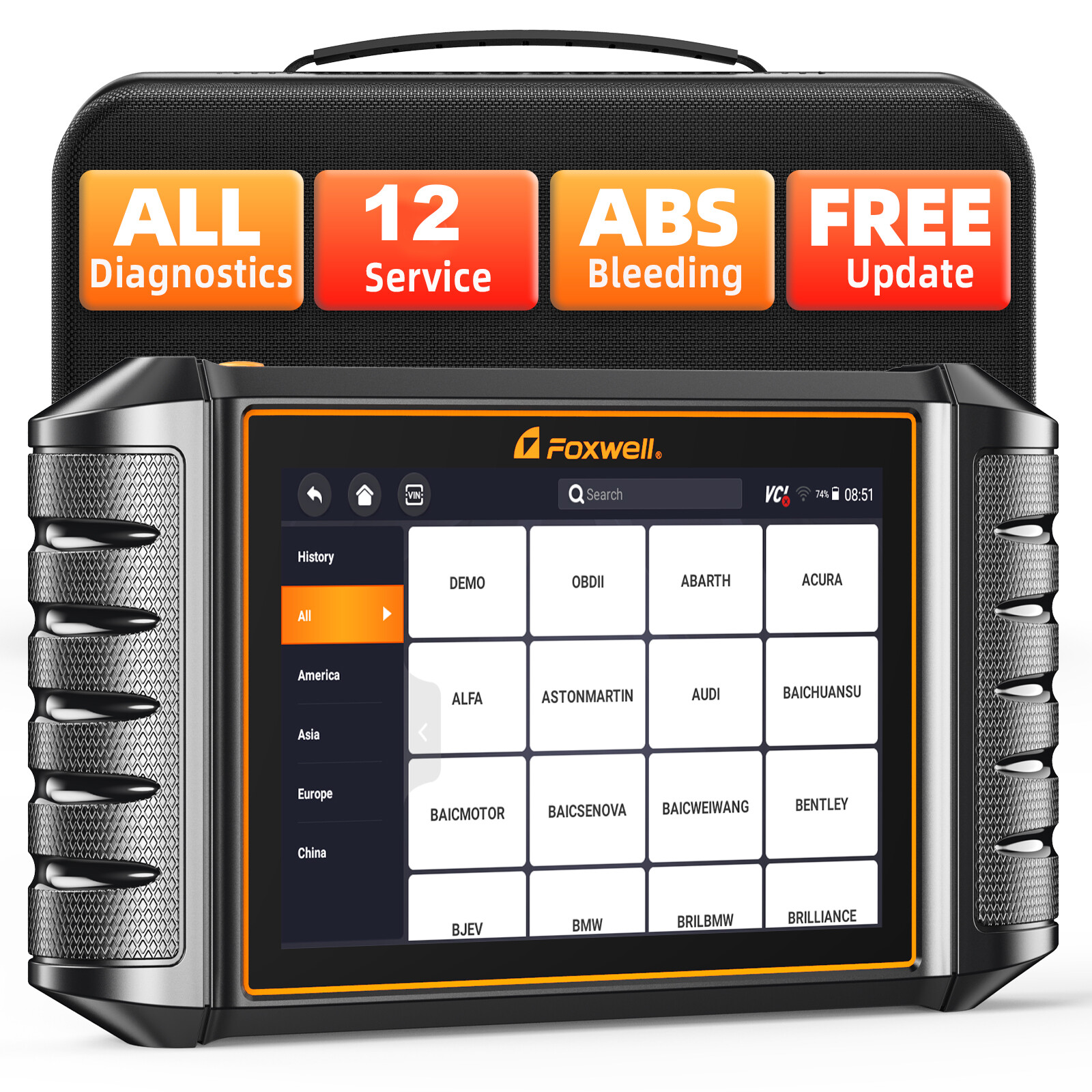 Foxwell NT726 Auto All System Car OBD2 Scanner Diagnostic Scan Tool ABS TPMS DPF