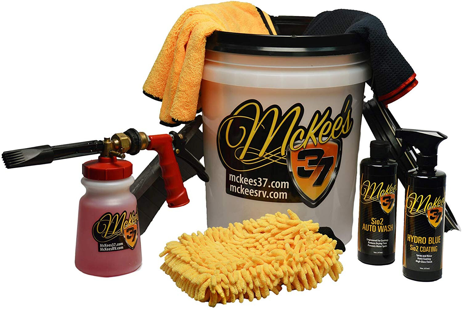 McKee’s 37 Hydro Blue Foam & Coat Wash Bucket Kit – clean ceramic car auto