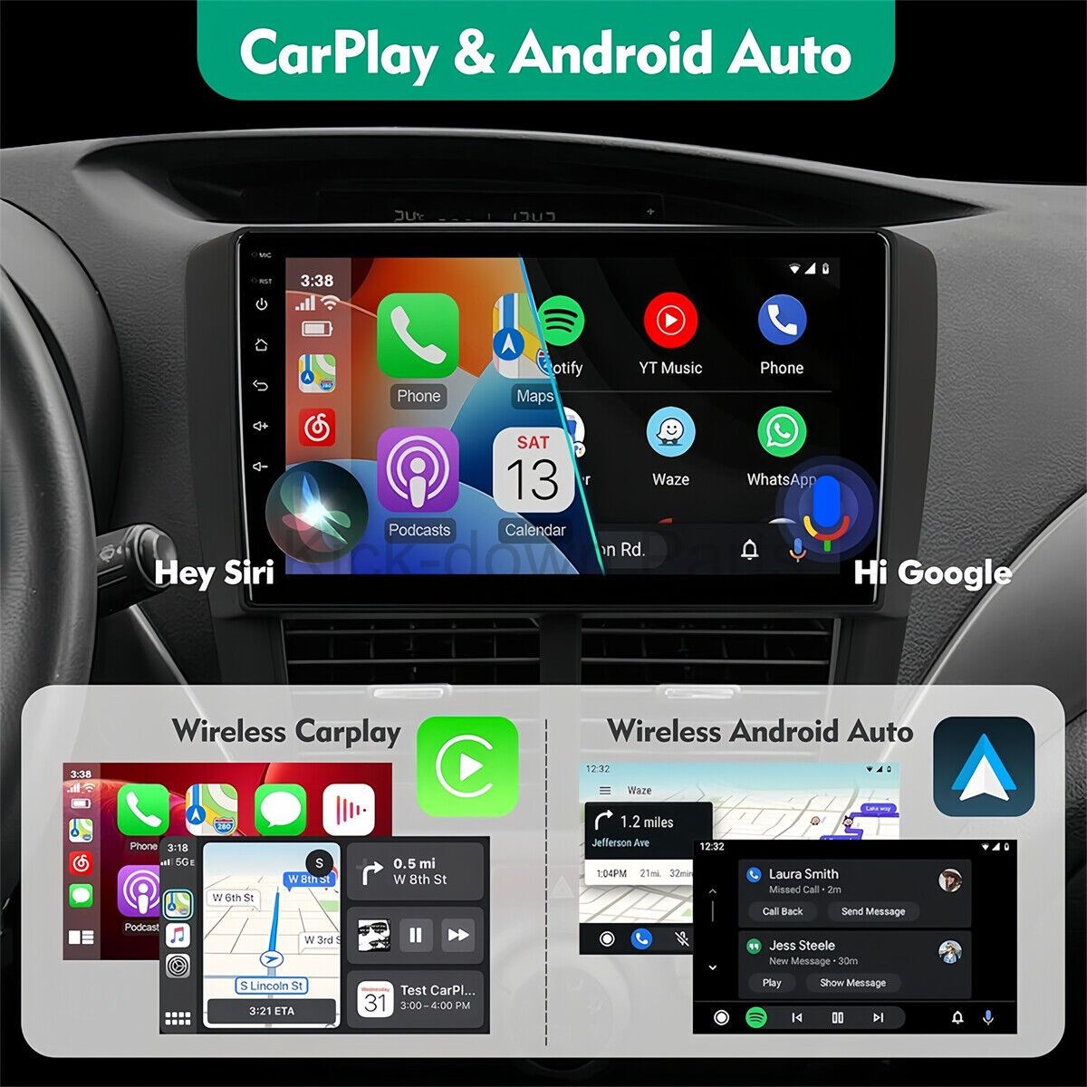 9″ FM/RDS Bluetooth Car Navigation for 2008-2012 Sub