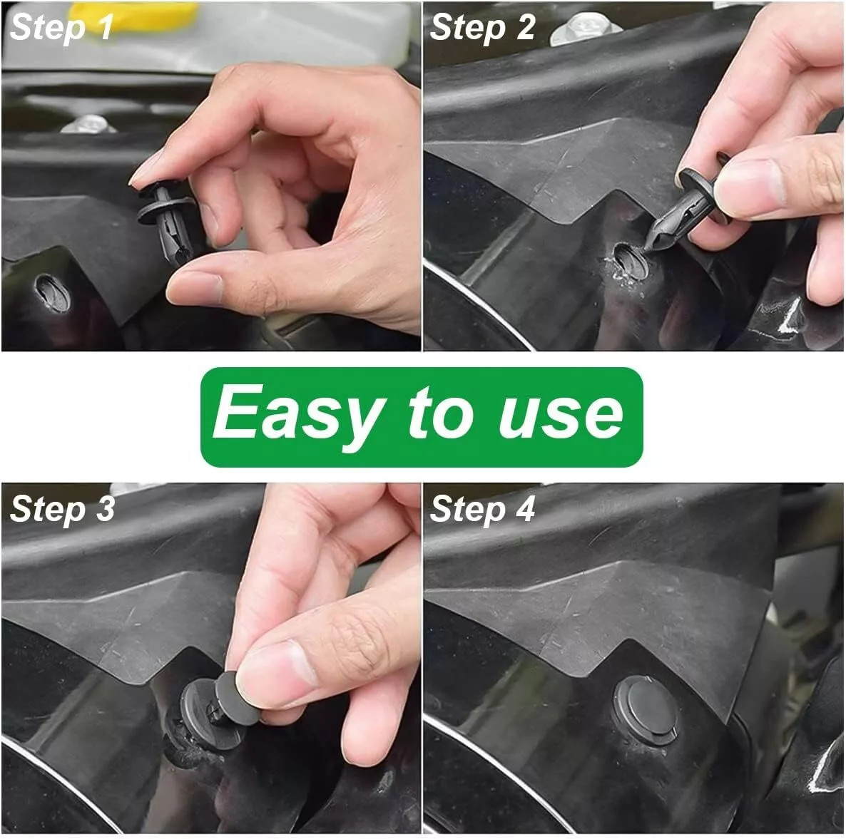 Car Fixer Plastic Fasteners Kit Push Type Rivets Assortment Clip Set For 100PCS