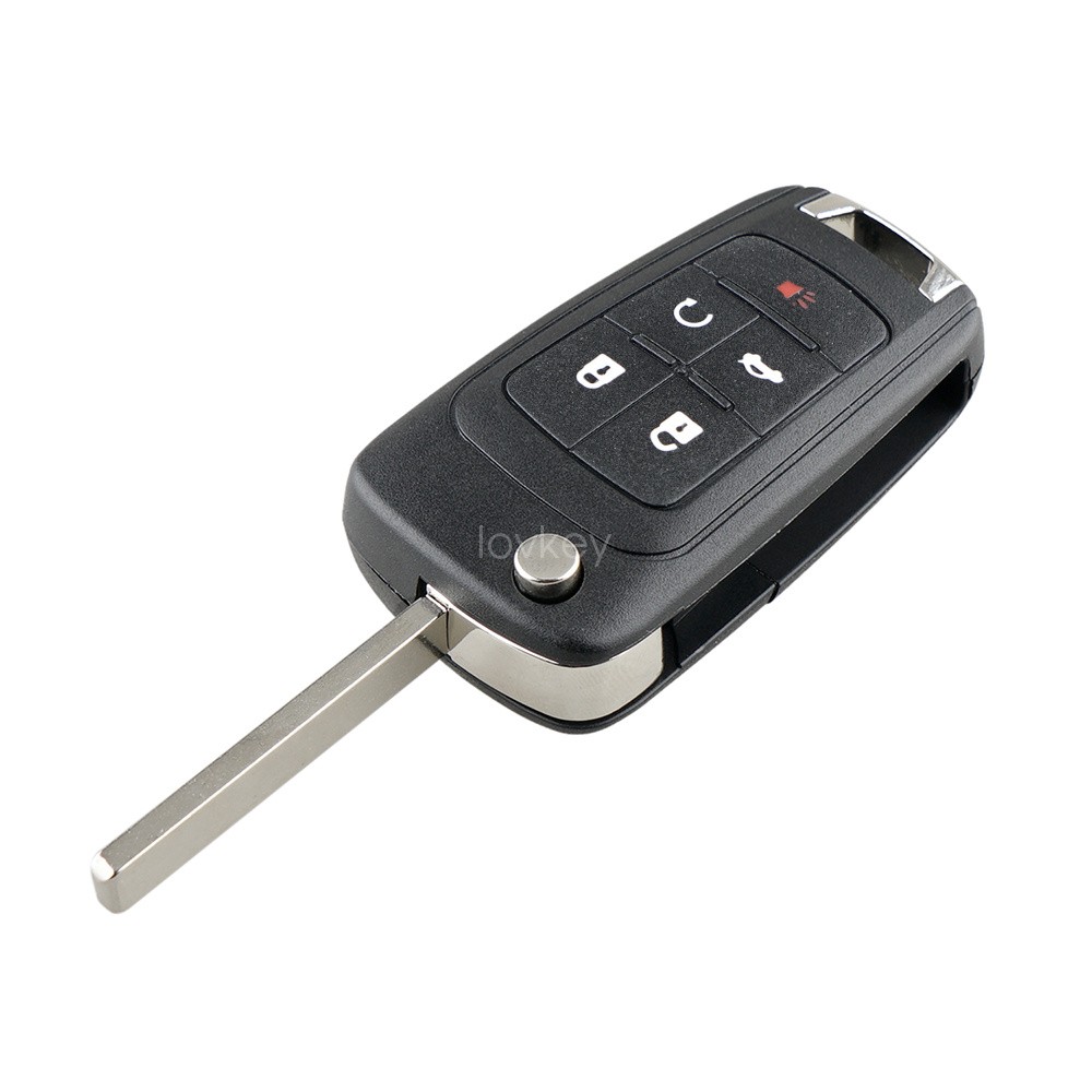 2 For Chevrolet Buick GMC Flip Remote Key Fob Shell Case 5 Button OHT01060512