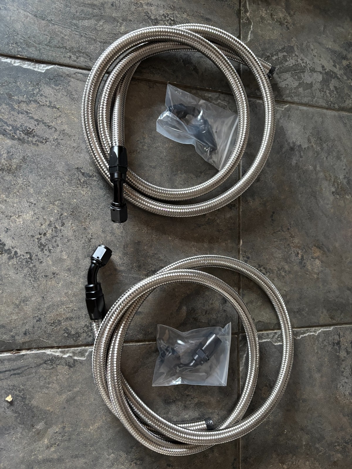 New 6AN 8AN 10AN Stainless Braided CPE Fuel Hose Oil Cooler Line with Fitting