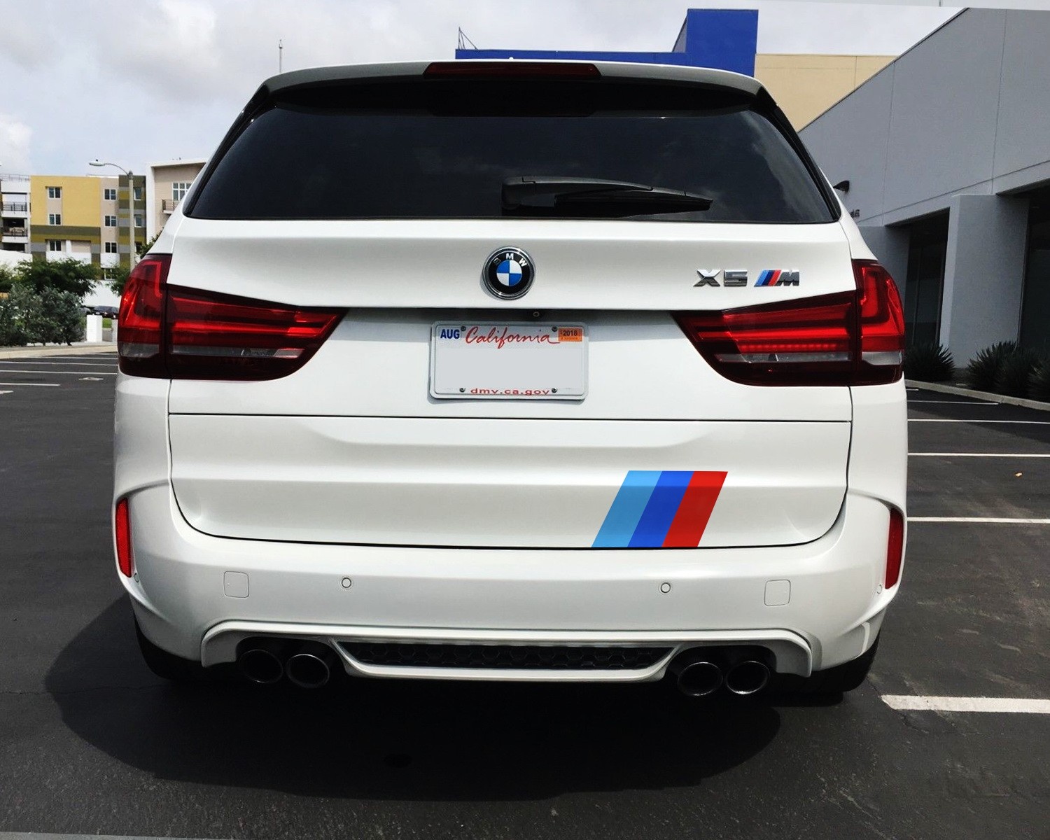 7×7″ Iconic M-Performance Tri-Color Decal Sticker For BMW Side Skirt Bumper Hood