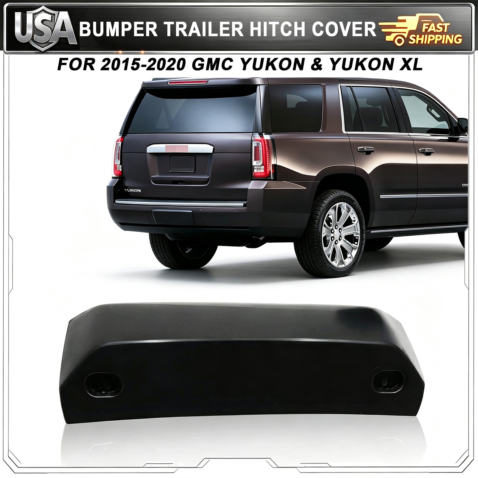 For 2015-2020 GMC Yukon Denali Yukon XL Trailer Hitch Cover 23142974 GM1180181