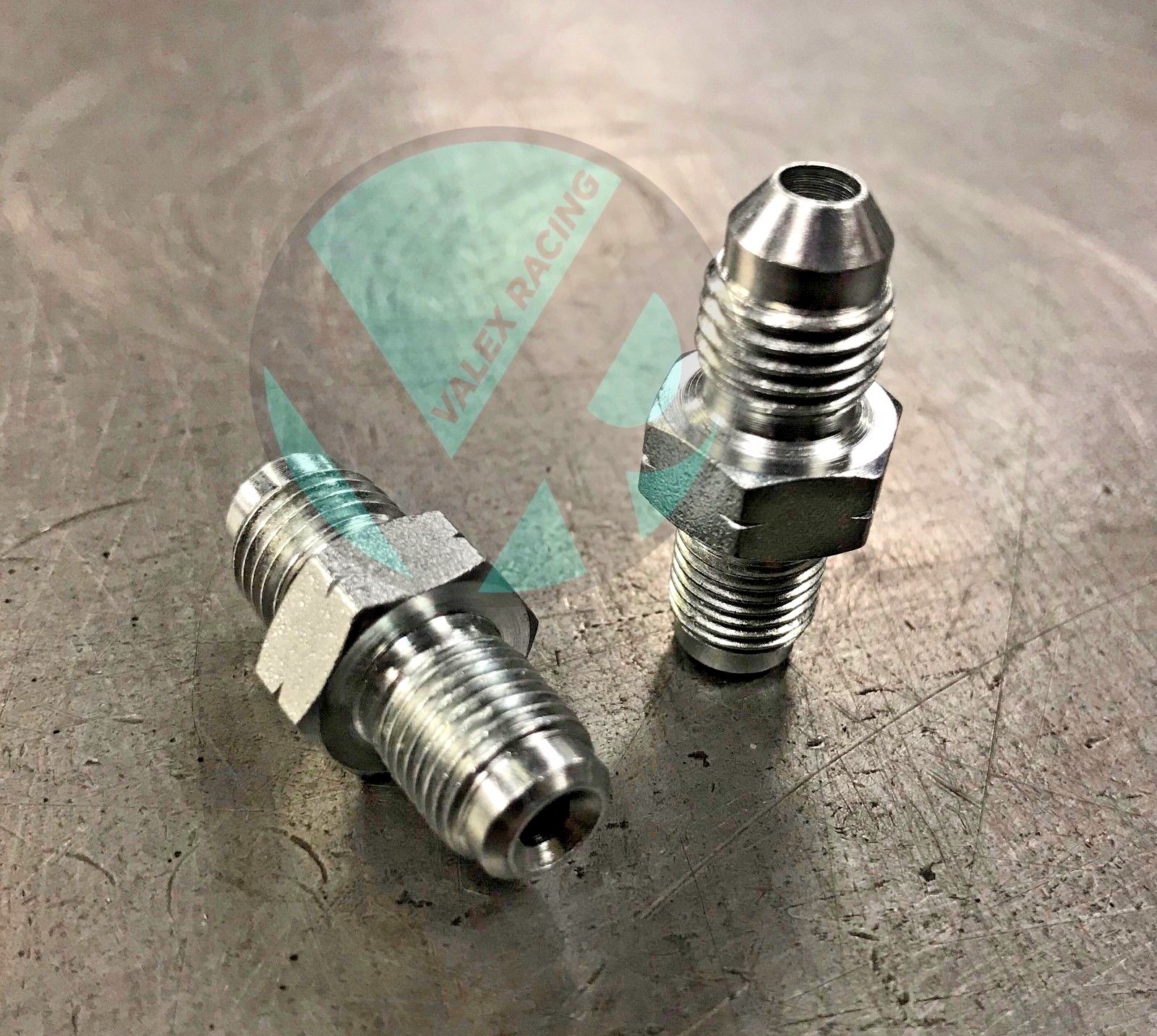 2 Steel Brake Adapter Fittings M10 x 1.0 (Metric 10mm) to 4AN -4 AN4